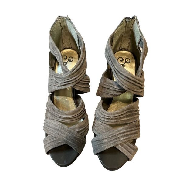 Anthropologie Seychelles Suede Strappy Open Toe Sandals - Picture 4 of 12